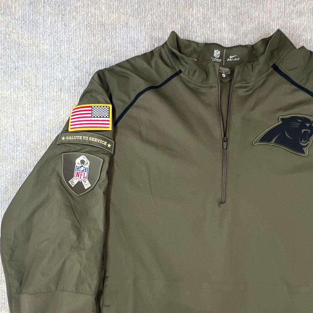 Nike NFL Carolina Panthers Salute to Service Dri-FIT 1/4 Zip Jacket XL Green